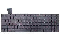 Клавіатура для ASUS ROG GL752, GL752V, GL752VL, GL752VW, GL752VWM (RU Black без рамки з підсвічуванням) - мініатюра 3