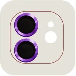 Защитное стекло на камеру Epik Metal Classic Purple для Apple iPhone 11 / 12 / 12 mini в упаковке фиолетовое