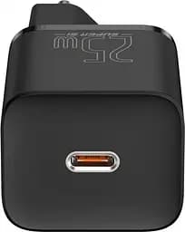 Мережевий зарядний пристрій Baseus Super Si 1Type-C + Cable Type-C to Type-C 1m 25W TZCCSUP-L01 Black - мініатюра 2