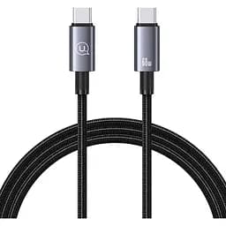 Кабель Usams US-SJ661 USB-C to USB-C 60W 5A 1.2m Tarnish черный [138985]