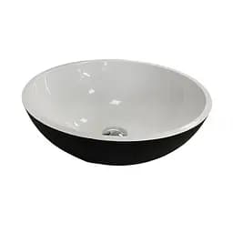 Раковина Adamant Kreis Ø42 см black/white glossy 100003873, Чорний