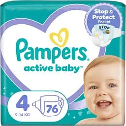 Підгузки Pampers Active Baby Розмір 4 (9-14 кг) 76 шт.