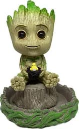 Горщик для вазонів та канцелярії Грут Groot G9 Малюк з пташеням + підставка пень