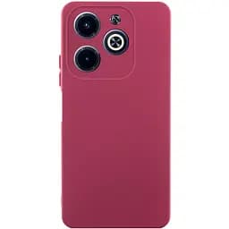 Чохол TPU GETMAN Liquid Silk Full Camera для Infinix Hot 40i Бордовий / Marsala
