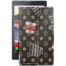 Чехол StatusCASE из экокожи для планшета Lenovo Tab 3 TB3-850f Луи-Витон-коричневый