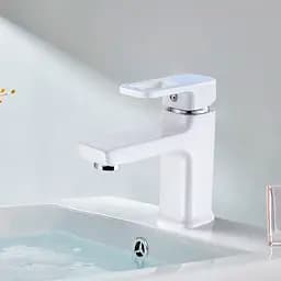 Змішувач для умивальника Lidz Wawel 001 (k35) LDWAW001WHI45397 White, Білий - мініатюра 5