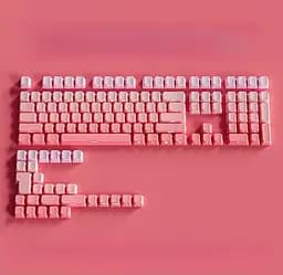 Набір кейкапів PBT Pink Gradient (130+) / рожевий OEM-комплект для ANSI / ISO клавіатур