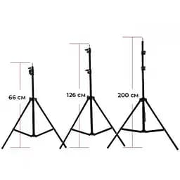 Студийная фотостойкая STAND Штатив для лампы и вспышки регулируемый 210 ​​см