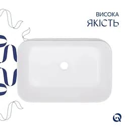 Раковина накладна Qtap Scorpio 550x390x120 White з донним клапаном QT14112243WN48463 - мініатюра 4