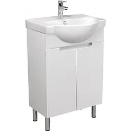 Тумба Мойдодир Tetris White 55 з умивальником Freja 55 Білий