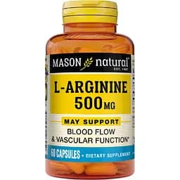 L-Аргінін Mason Natural L-Arginine 500 мг 60 капсул