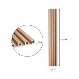 Рейка декоративна Wall Sticker WPC стінова 3000х160х23 мм Вишня SW-00001857 - мініатюра 3