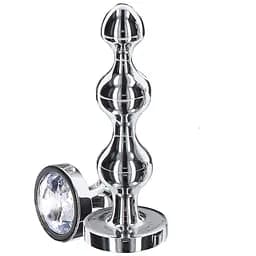 Анальный стимулятор Anal Play Diamond Star Beads S 10.5 см (серебристый)