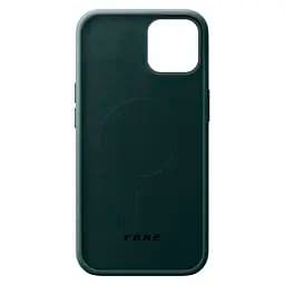 Кожаный чехол-панель для Apple iPhone 14, FAKE Leather Case, зеленый, искусственная кожа, премиум, противоударный, защита всего корпуса, с мягкой подкладкой, поддержка MagSafe и беспроводной зарядки, ArmorStandart (ARM64393) - мініатюра 2