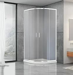 Душевая кабина Dusel A-511 90x90x190 шиншилла, универсальная, матовый, хром, 90x90
