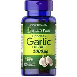 Натуральна добавка Puritan's Pride Odorless Garlic 1000 mg, 250 капсул