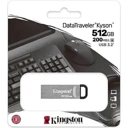 USB флеш-накопичувач Kingston DataTraveler Kyson 512GB USB-A 3.2 Silver/Black (DTKN/512GB) [116035] - мініатюра 4