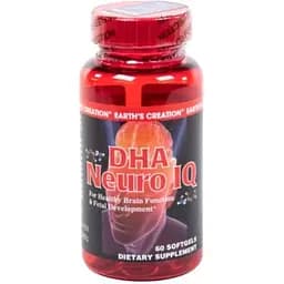 Жирные кислоты Earth‘s Creation DHA Nuero IQ 60 капсул