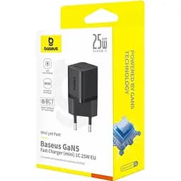 Мережевий зарядний пристрій Baseus GaN5 Mini Fast Charger Type-C 25W Black [P10110909113-00] [139985] - мініатюра 4