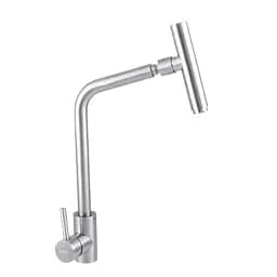 Смеситель для кухни Haiba SUS 017 с поворотным аэратором HB3897 Нержавеющая сталь