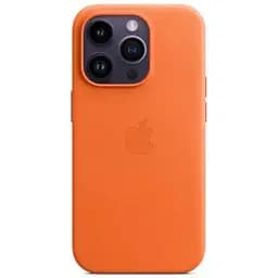 Чохол CasePro Leather Case with MagSafe Orange для iPhone 14 Pro