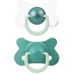 Пустушка Suavinex фізіологічна нічна від 18 місяців 2 шт. зелений ведмідь (307012)