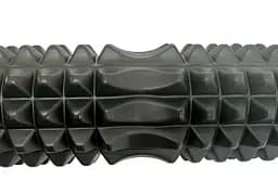 Масажний ролик EasyFit Grid Roller 33 см v.1.2 Чорний (EF-2022-BK) - мініатюра 2