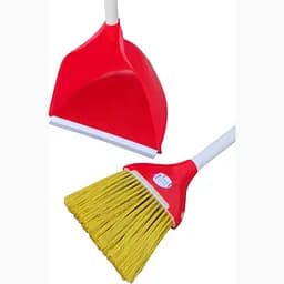 Совок для прибирання Zambak Plastik та щітка з довгими ручками червоний (ZP-128r) - мініатюра 5