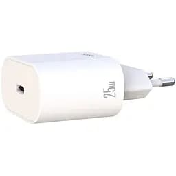 Зарядний пристрій XO L91 25W TYPE-C fast charger + TYPE-C cable White - мініатюра 2