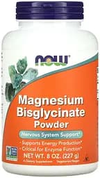 Вітаміни та мінерали NOW Magnesium Bisglycinate Powder, 227 грам