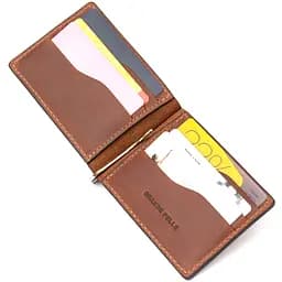 Чоловічий шкіряний зажим для грошей GRANDE PELLE 12х8х0.7 см acs0018633 - мініатюра 3