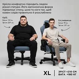 Крісло для геймерів Anda Seat T-Pro 2 Size XL Linen Grey/Black (AD12XLLA-01-GB-F) - мініатюра 8