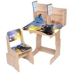 Дитяча парта Bambi N 2071-2-3 Кіт-воїн зі стільчиком та интерактивною англійсько-українською абеткою