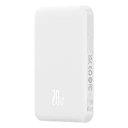 Зовнішній акумулятор Baseus Magnetic Mini Wireless Fast Charge Power Bank 5000mAh 20W Stellar White（With Simple Series Charging Cable Type-C to Typ (P10022107223-00) - мініатюра 4