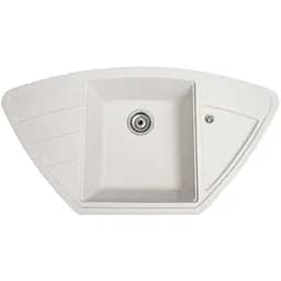 Гранітна кухонна мийка Romzha Jorum 98B Biela (101) кутова