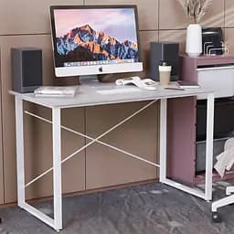 Стол письменный Дейв Ferrum-decor 750x1000x700 Белый металл ДСП Бетон 16 мм (FRD-106453)