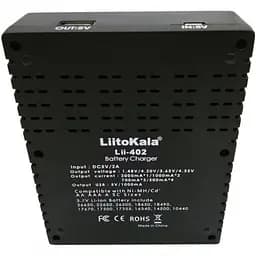 Зарядний пристрій LiitoKala Lii-402 на 4 акумулятори AA, AAA, Li-Ion, LiFePO4 з Power Bank - мініатюра 4