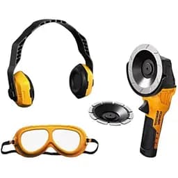 Детский набор инструментов T057 пила, наушники, очки, на батарейках