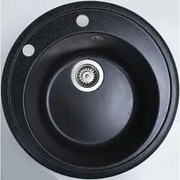 Кухонна мийка Adamant SUN чорна d 510x200 мм, без крила d 51 - мініатюра 3