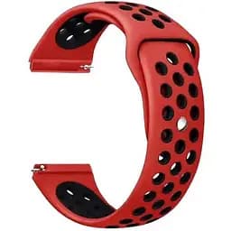 Спортивний ремінець Primolux Perfor Sport з перфорацією для годинника Samsung Galaxy Watch 3 45 мм Red Black