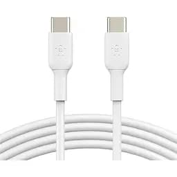 Кабель Belkin USB-C > USB-C заряджання/синхронізації 1м, 60Вт, Type-C, PVC, білий teh0013652