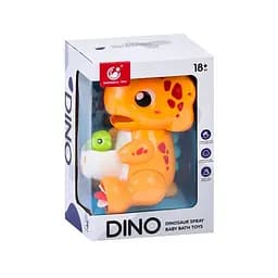 Дитяча іграшка для купання "Динозаврик" Bambi 9928-9929(Orange) 21 см, водоспад, присоски