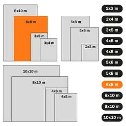Тент тарпауліновий Polax 6 x 8 м, 80 гр/м2, з вушками, двостороння ламінація (70-113) - мініатюра 8