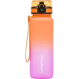 Пляшка для води UZspace Frosted Gradient 800 мл помаранчево-рожева (3053)
