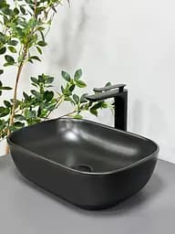 Умивальник VBI Ravenna black matt накладний VBI-011203, Чорний матовий - мініатюра 2