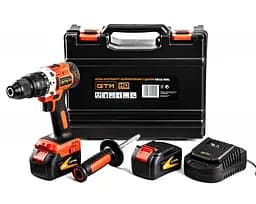 Набір акумуляторного інструменту GTM 18V шурупокрут DSI18/80BL, болгарка AGC18/125BL, перфоратор RHC18/22BL + 2 АКБ і ЗП - мініатюра 2