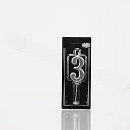 Свічка цифра 3 срібло No name ATS4898 Срібний (2000989574767)