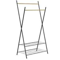 Стійка для одягу Casa Si Garment Rack Bamboo Black (CS92309W04) - мініатюра 1