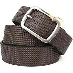 Ремінь шкіряний Sergio Torri широкий з тисненням перфорація 40 мм acs0032070