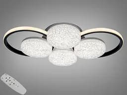 Потолочная люстра Diasha 79 Вт 3+3 черная белая пульт